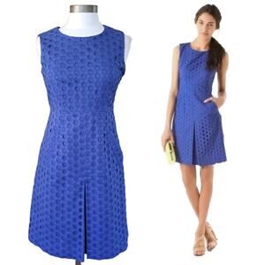 Diane Von Furstenberg Carpreena Ring Stitch Dress Dress Blue Size 4 Spring